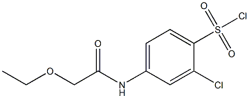 2-chloro-4-(2-ethoxyacetamido)benzene-1-sulfonyl chloride Struktur