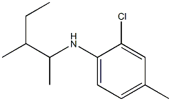 2-chloro-4-methyl-N-(3-methylpentan-2-yl)aniline Struktur