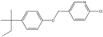 2-chloro-5-[4-(2-methylbutan-2-yl)phenoxymethyl]pyridine Struktur