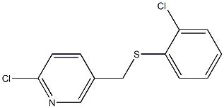 2-chloro-5-{[(2-chlorophenyl)sulfanyl]methyl}pyridine Struktur