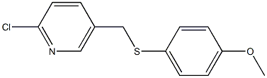 2-chloro-5-{[(4-methoxyphenyl)sulfanyl]methyl}pyridine Struktur