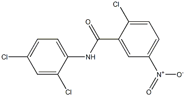 2-chloro-N-(2,4-dichlorophenyl)-5-nitrobenzamide Struktur