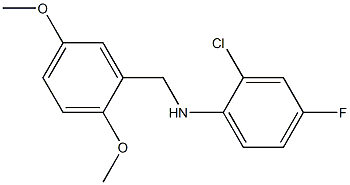 2-chloro-N-[(2,5-dimethoxyphenyl)methyl]-4-fluoroaniline Struktur