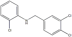 2-chloro-N-[(3,4-dichlorophenyl)methyl]aniline Struktur