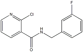 2-chloro-N-[(3-fluorophenyl)methyl]pyridine-3-carboxamide Struktur