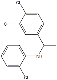 2-chloro-N-[1-(3,4-dichlorophenyl)ethyl]aniline Struktur