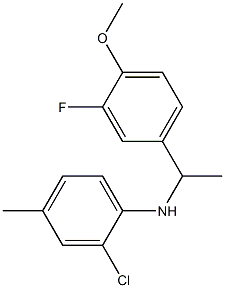 2-chloro-N-[1-(3-fluoro-4-methoxyphenyl)ethyl]-4-methylaniline Struktur