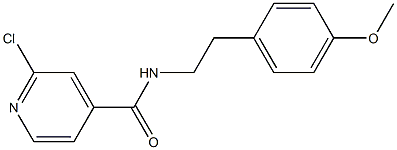 2-chloro-N-[2-(4-methoxyphenyl)ethyl]pyridine-4-carboxamide Struktur