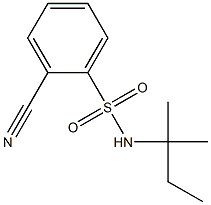 2-cyano-N-(1,1-dimethylpropyl)benzenesulfonamide Struktur