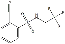 2-cyano-N-(2,2,2-trifluoroethyl)benzenesulfonamide Struktur