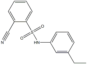 2-cyano-N-(3-ethylphenyl)benzene-1-sulfonamide Struktur