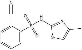 2-cyano-N-(4-methyl-1,3-thiazol-2-yl)benzenesulfonamide Struktur