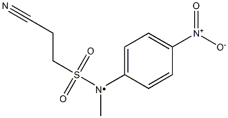 2-cyano-N-methyl-N-(4-nitrophenyl)ethane-1-sulfonamido Struktur