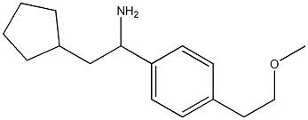 2-cyclopentyl-1-[4-(2-methoxyethyl)phenyl]ethan-1-amine Struktur