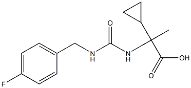 2-cyclopropyl-2-({[(4-fluorobenzyl)amino]carbonyl}amino)propanoic acid Struktur