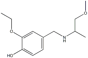 2-ethoxy-4-{[(1-methoxypropan-2-yl)amino]methyl}phenol Struktur