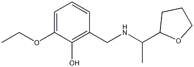 2-ethoxy-6-({[1-(oxolan-2-yl)ethyl]amino}methyl)phenol Struktur