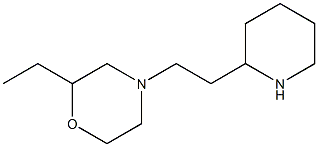 2-ethyl-4-[2-(piperidin-2-yl)ethyl]morpholine Struktur