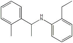 2-ethyl-N-[1-(2-methylphenyl)ethyl]aniline Struktur