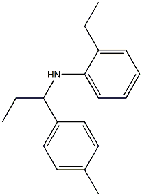 2-ethyl-N-[1-(4-methylphenyl)propyl]aniline Struktur