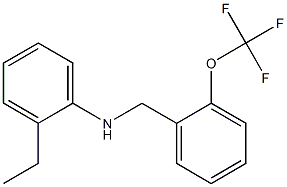 2-ethyl-N-{[2-(trifluoromethoxy)phenyl]methyl}aniline Struktur