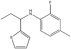 2-fluoro-4-methyl-N-[1-(thiophen-2-yl)propyl]aniline Struktur