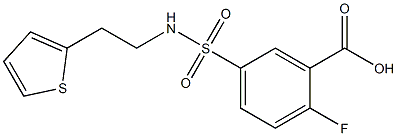 2-fluoro-5-{[2-(thiophen-2-yl)ethyl]sulfamoyl}benzoic acid Struktur