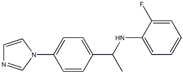 2-fluoro-N-{1-[4-(1H-imidazol-1-yl)phenyl]ethyl}aniline Struktur