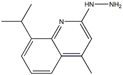 2-hydrazino-8-isopropyl-4-methylquinoline Struktur