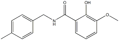 2-hydroxy-3-methoxy-N-[(4-methylphenyl)methyl]benzamide Struktur