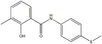 2-hydroxy-3-methyl-N-[4-(methylsulfanyl)phenyl]benzamide Struktur