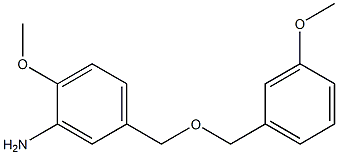 2-methoxy-5-{[(3-methoxyphenyl)methoxy]methyl}aniline Struktur