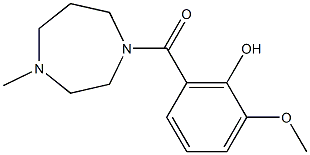 2-methoxy-6-[(4-methyl-1,4-diazepan-1-yl)carbonyl]phenol Struktur