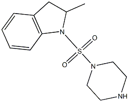 2-methyl-1-(piperazine-1-sulfonyl)-2,3-dihydro-1H-indole Struktur