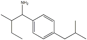 2-methyl-1-[4-(2-methylpropyl)phenyl]butan-1-amine Struktur