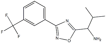 2-methyl-1-{3-[3-(trifluoromethyl)phenyl]-1,2,4-oxadiazol-5-yl}propan-1-amine Struktur