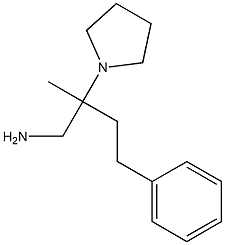 2-methyl-4-phenyl-2-pyrrolidin-1-ylbutan-1-amine Struktur