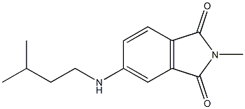 2-methyl-5-[(3-methylbutyl)amino]-2,3-dihydro-1H-isoindole-1,3-dione Struktur