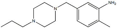 2-methyl-5-[(4-propylpiperazin-1-yl)methyl]aniline Struktur