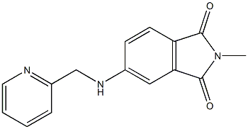 2-methyl-5-[(pyridin-2-ylmethyl)amino]-2,3-dihydro-1H-isoindole-1,3-dione Struktur