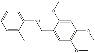 2-methyl-N-[(2,4,5-trimethoxyphenyl)methyl]aniline Struktur