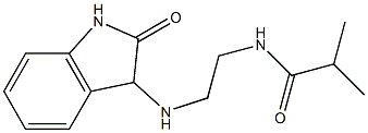 2-methyl-N-{2-[(2-oxo-2,3-dihydro-1H-indol-3-yl)amino]ethyl}propanamide Struktur