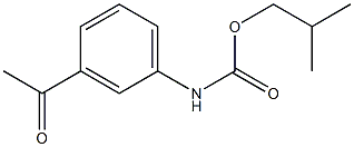 2-methylpropyl N-(3-acetylphenyl)carbamate Struktur