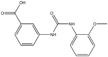 3-({[(2-methoxyphenyl)amino]carbonyl}amino)benzoic acid Struktur