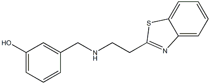 3-({[2-(1,3-benzothiazol-2-yl)ethyl]amino}methyl)phenol Struktur