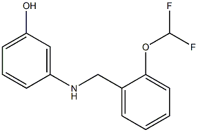 3-({[2-(difluoromethoxy)phenyl]methyl}amino)phenol Struktur