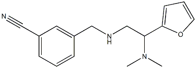 3-({[2-(dimethylamino)-2-(furan-2-yl)ethyl]amino}methyl)benzonitrile Struktur