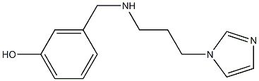 3-({[3-(1H-imidazol-1-yl)propyl]amino}methyl)phenol Struktur