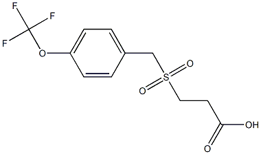 3-({[4-(trifluoromethoxy)phenyl]methane}sulfonyl)propanoic acid Struktur