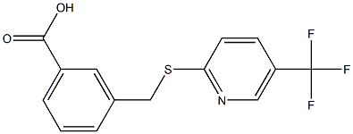 3-({[5-(trifluoromethyl)pyridin-2-yl]sulfanyl}methyl)benzoic acid Struktur